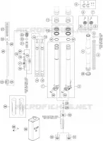 FOURCHE (PIECES) pour KTM 250 EXC SIX DAYS de 2023