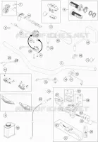 GUIDON / COMMANDES pour KTM 250 EXC SIX DAYS de 2023