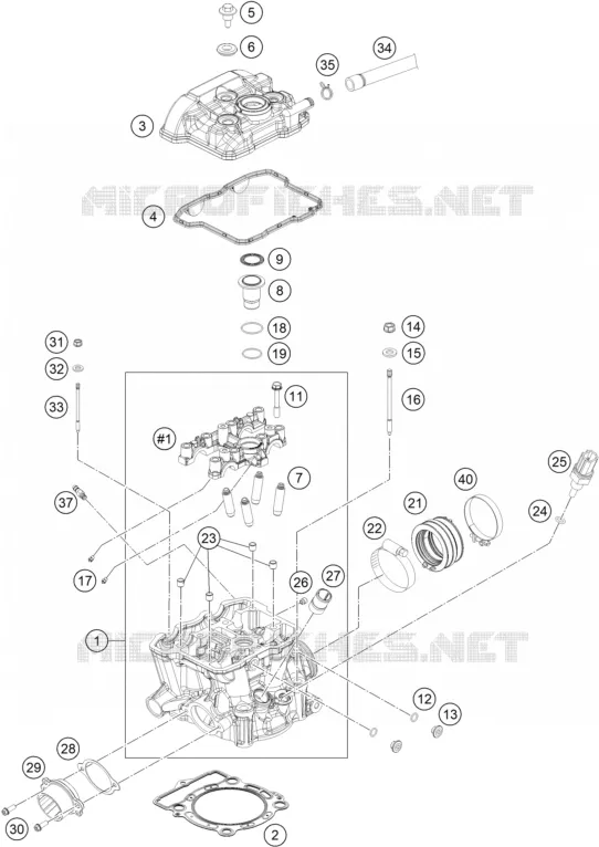 CULASSE KTM MOTO 350 2022 EXC-F  350 EXC-F IKD