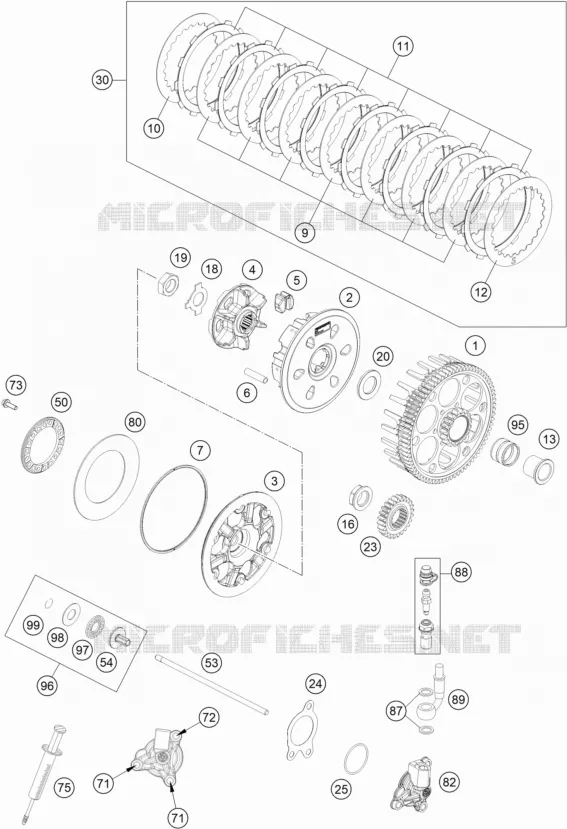 EMBRAYAGE KTM MOTO 350 2022 EXC-F  350 EXC-F IKD