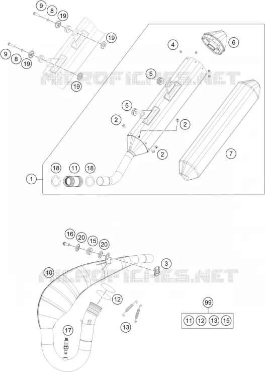 ECHAPPEMENT KTM Moto 300 2023 EXC  300 EXC TPI Erzbergrodeo