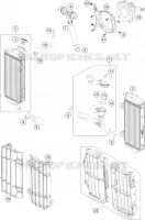 CIRCUIT DE REFROIDISSEMENT pour KTM 300 EXC TPI ERZBERGRODEO de 2022