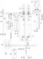 FOURCHE (PIECES) pour KTM 300 EXC TPI ERZBERGRODEO de 2022