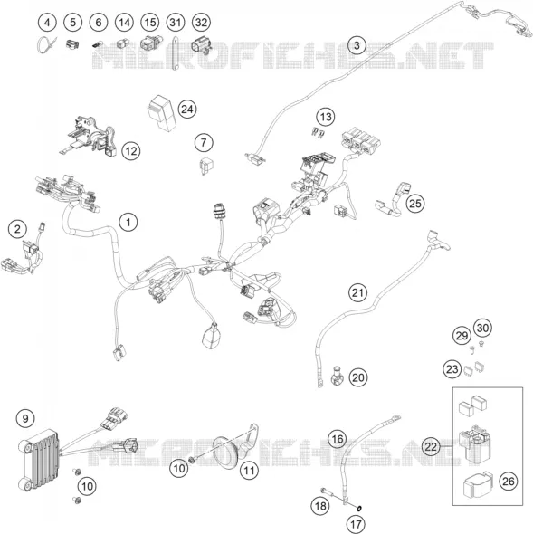 FAISCEAU ELECTRIQUE KTM MOTO 500 2022 EXC-F  500 EXC-F