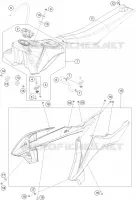 RESERVOIR / SELLE pour KTM 65 SX de 2022