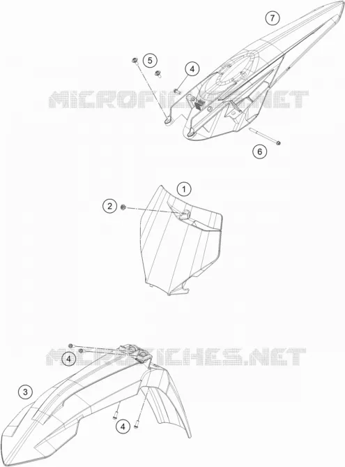 PLASTIQUES KTM MOTO 150 2022 SX  150 SX