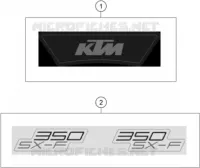 AUTOCOLLANTS pour KTM 350 SX-F de 2023