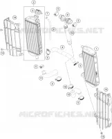 CIRCUIT DE REFROIDISSEMENT pour KTM 350 SX-F de 2023