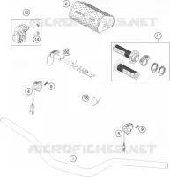 GUIDON / COMMANDES pour KTM 350 SX-F de 2023