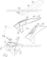 RESERVOIR / SELLE pour KTM 350 SX-F de 2023