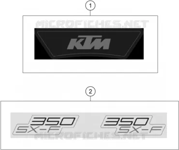 AUTOCOLLANTS KTM Moto 350 2023 SX-F  350 SX-F