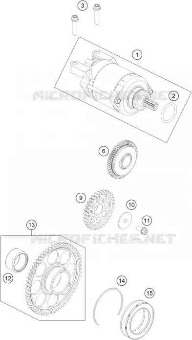 DEMARREUR ELECTRIQUE KTM Moto 350 2023 SX-F  350 SX-F