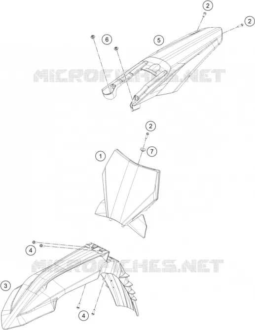 PLASTIQUES KTM Moto 350 2023 SX-F  350 SX-F