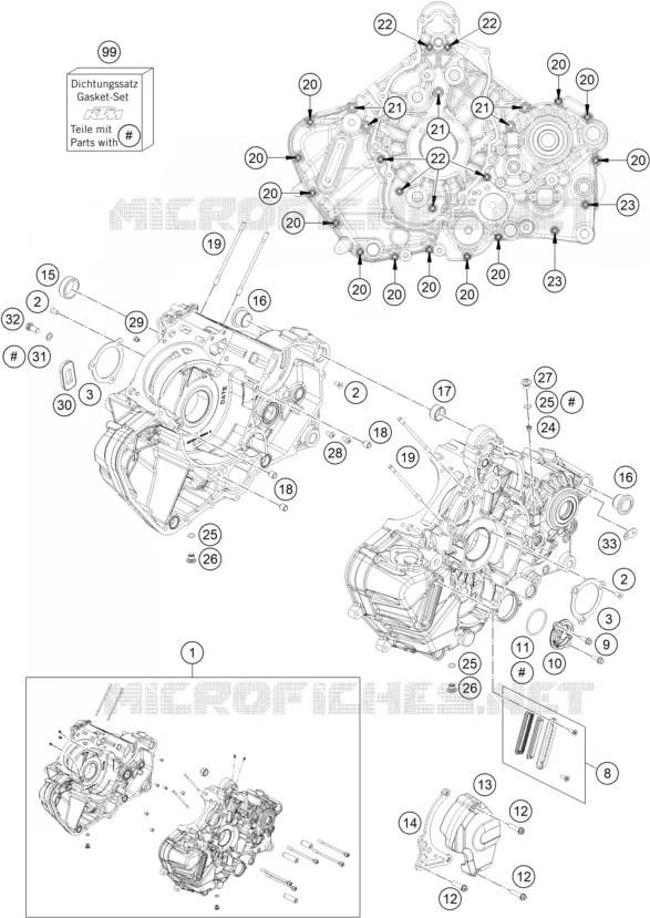 CARTER MOTEUR KTM MOTO 1290 2022 SUPER DUKE  1290 SUPER DUKE R EVO black