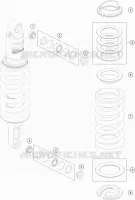 AMORTISSEUR (PIECES) pour KTM 790 DUKE L A2 orange de 2022