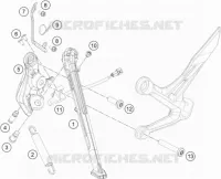 BEQUILLE LATERALE / CENTRALE pour KTM 790 DUKE L A2 orange de 2022