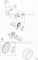 DEMARREUR ELECTRIQUE pour KTM 790 DUKE L A2 orange de 2022
