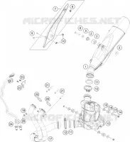 ECHAPPEMENT pour KTM 790 DUKE L A2 orange de 2022