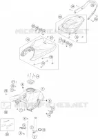 RESERVOIR / SELLE pour KTM 790 DUKE L A2 orange de 2022