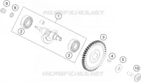 ARBRE D'EQUILIBRAGE pour KTM 200 DUKE black no ABS de 2022