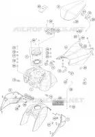 RESERVOIR / SELLE pour KTM 200 DUKE black no ABS de 2022