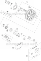 ROUE ARRIERE pour KTM 200 DUKE black no ABS de 2022