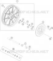 ROUE AVANT pour KTM 200 DUKE black no ABS de 2022