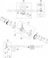 VILEBREQUIN / PISTON pour KTM 200 DUKE black no ABS de 2022
