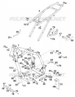CADRE pour KTM 640 DUKE II LIME de 2001