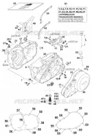 CARTER MOTEUR pour KTM 640 DUKE II LIME de 2001