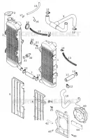 CIRCUIT DE REFROIDISSEMENT pour KTM 640 DUKE II LIME de 2001