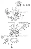 CULASSE pour KTM 640 DUKE II LIME de 2001