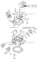 CULASSE pour KTM 640 DUKE II LIME de 2001