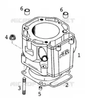 CYLINDRE pour KTM 640 DUKE II LIME de 2001