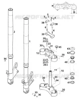 FOURCHE / T DE FOURCHE pour KTM 640 DUKE II LIME de 2001