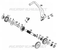 KICK pour KTM 640 DUKE II LIME de 2001