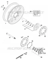 ROUE ARRIERE pour KTM 640 DUKE II LIME de 2001