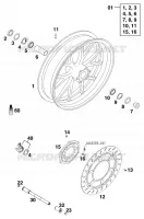 ROUE AVANT pour KTM 640 DUKE II LIME de 2001