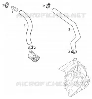 VENTILATION MOTEUR pour KTM 640 DUKE II LIME de 2001