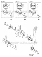 VILEBREQUIN / PISTON pour KTM 640 DUKE II LIME de 2001