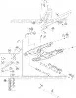 BRAS OSCILLANT  pour KTM 250 DUKE silver no ABS de 2022