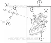 ETRIER DE FREIN AR pour KTM 250 DUKE silver no ABS de 2022