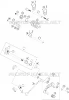 MECANISME DE SELECTION DE VITESSES pour KTM 250 DUKE silver no ABS de 2022