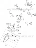 PHARE / FEU ARRIERE pour KTM 250 DUKE silver no ABS de 2022