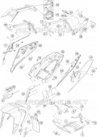 PLASTIQUES pour KTM 250 DUKE silver no ABS de 2022