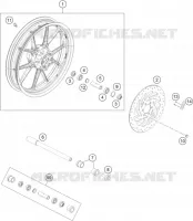ROUE AVANT pour KTM 250 DUKE silver no ABS de 2022