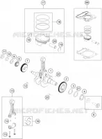 VILEBREQUIN / PISTON pour KTM 250 DUKE silver no ABS de 2022