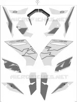 AUTOCOLLANTS pour KTM RC 125 white de 2022