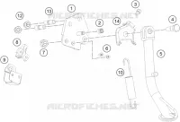 BEQUILLE LATERALE / CENTRALE pour KTM RC 125 white de 2022