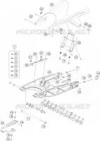 BRAS OSCILLANT  pour KTM RC 125 white de 2022